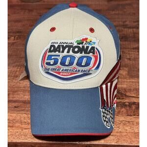 Daytona 500 Great American Race 2007 Hat Navy Beige Red Strapback